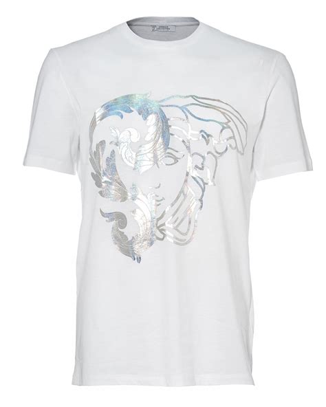 versace collection men shirt white.